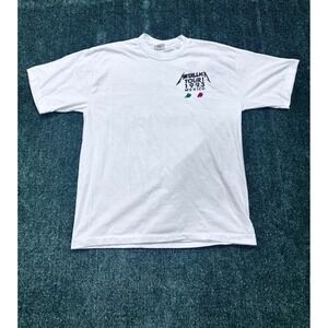 Metallica Tour 1993 Mexico White T Shirt Vintage Rock Band Concert Tee